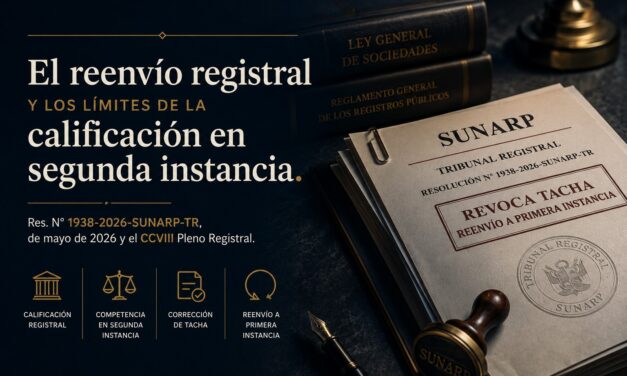 El reenvío registral y los límites de la calificación en segunda instancia. Res. N° 1938-2026-SUNARP-TR, de mayo de 2026 y el CCVIII Pleno Registral