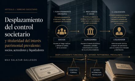 Desplazamiento del control societario y titularidad del interés patrimonial prevalente: socios, acreedores y liquidadores