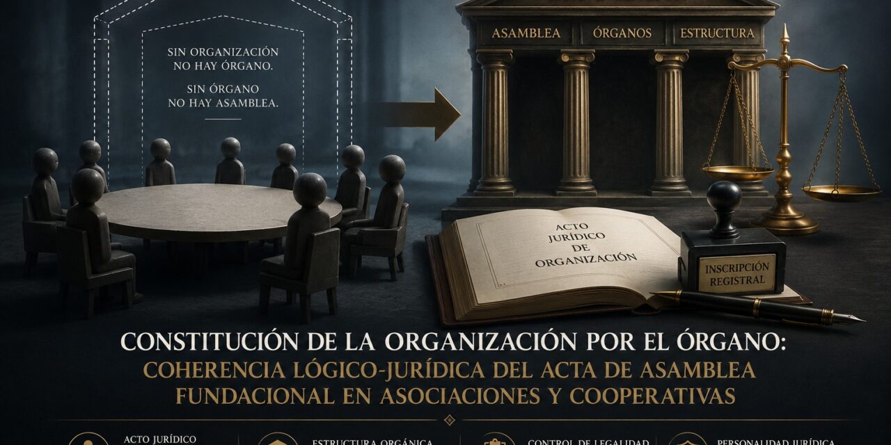 El problema de la asamblea fundacional: el órgano que pretende preceder a la organización y al registro