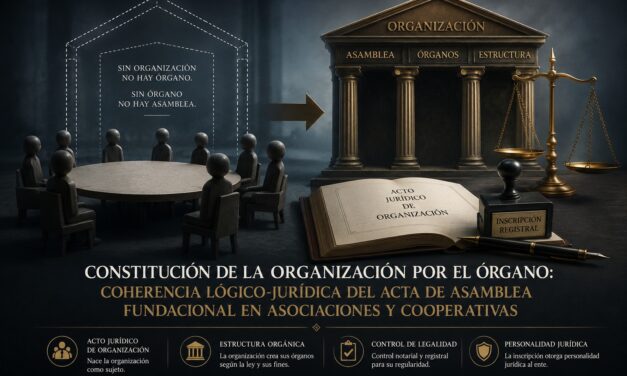 El problema de la asamblea fundacional: el órgano que pretende preceder a la organización y al registro